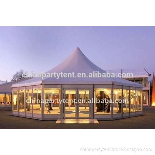 Aluminum Frame PVC Roof Glass Wall Polygon Wedding Tent Party Tent for Sale